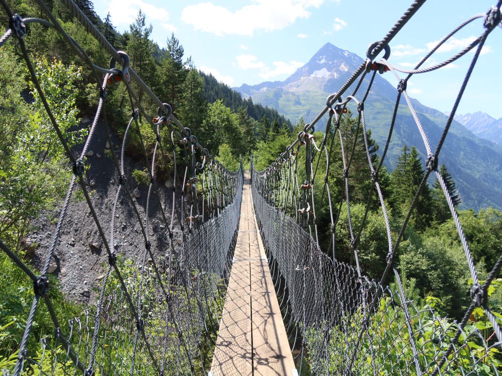 Hängebrücke und Bristen