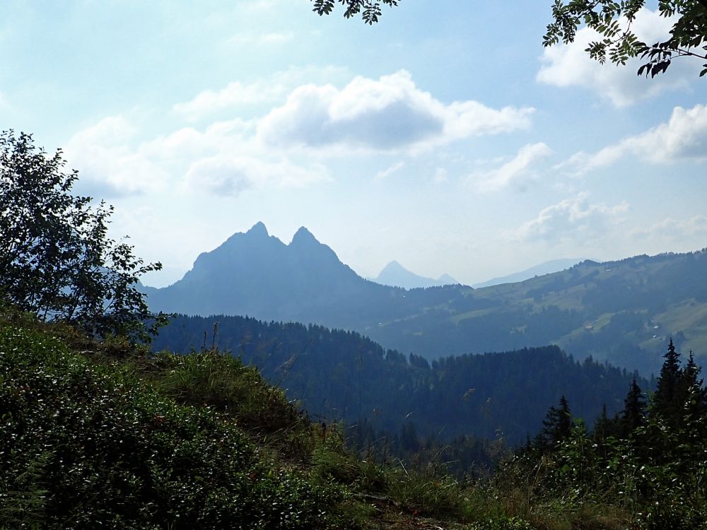 Kleiner Mythen, Haggenspitz und Rigi Hochflue im Dunst