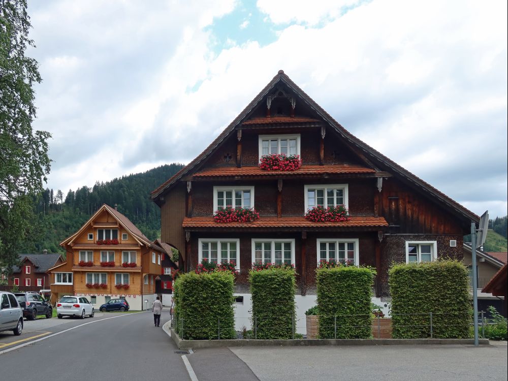 neues Haus im alten Stil (li.)