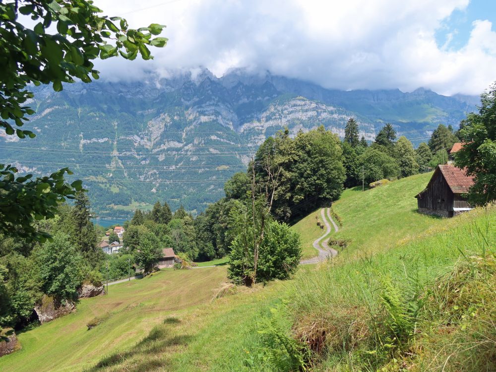 Churfirstenspitzen in Wolken