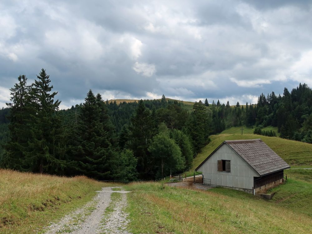 Scheune am Muligassegg und Blick zum Stöcklichrüz