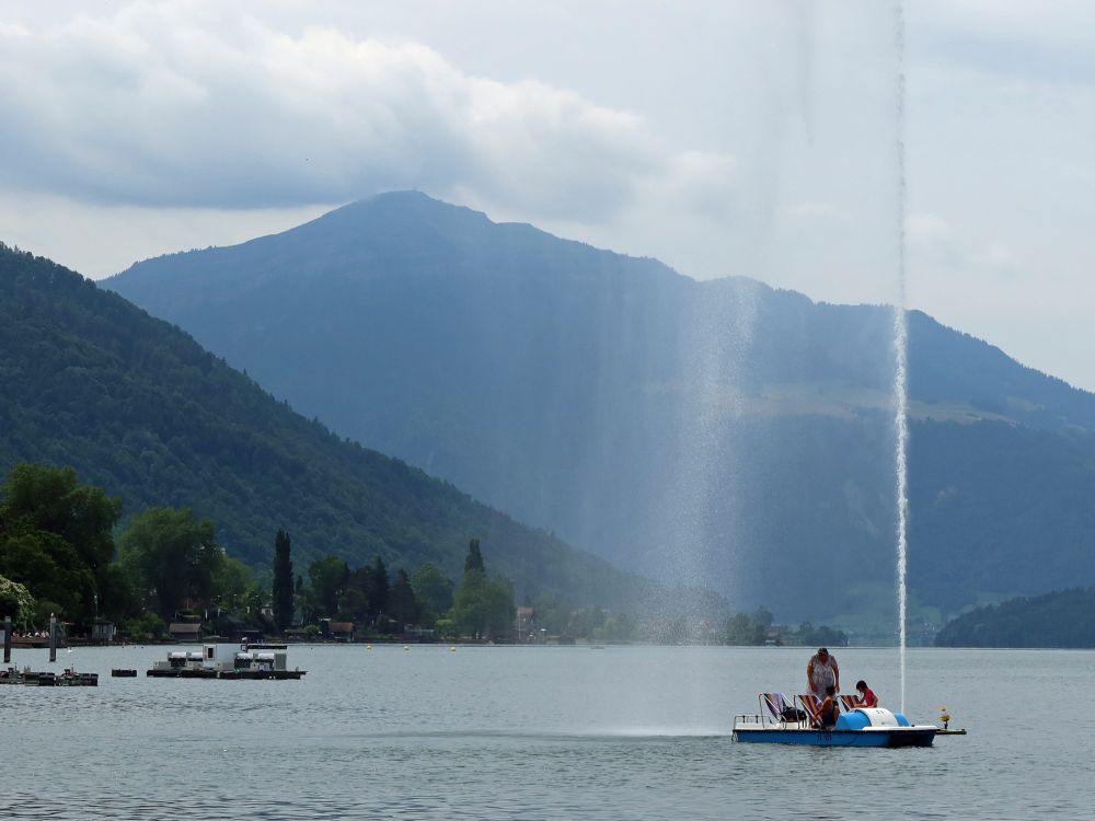 Tretboot unter der Fontaine und Rigi