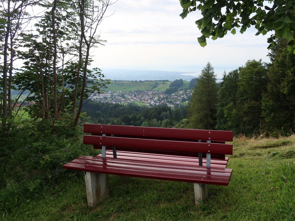 Sitzbänke mit Blick Richtung Grub