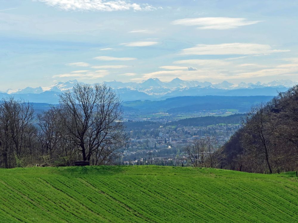 Eiger, Mönch, Jungrfau über Aarau