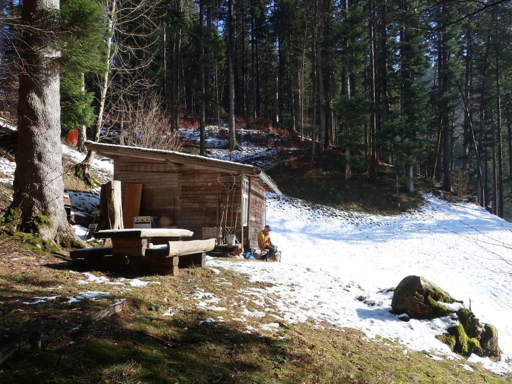 Hütte oberhalb Kleinweidli