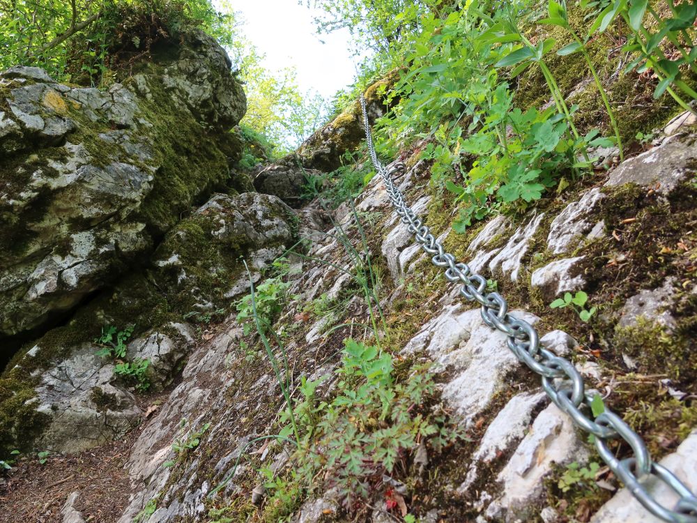 Kette am Fels