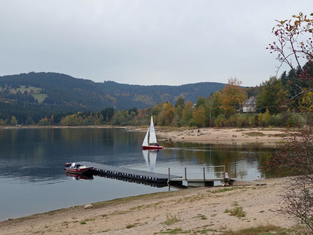 Segelboot auf dem Schluchsee