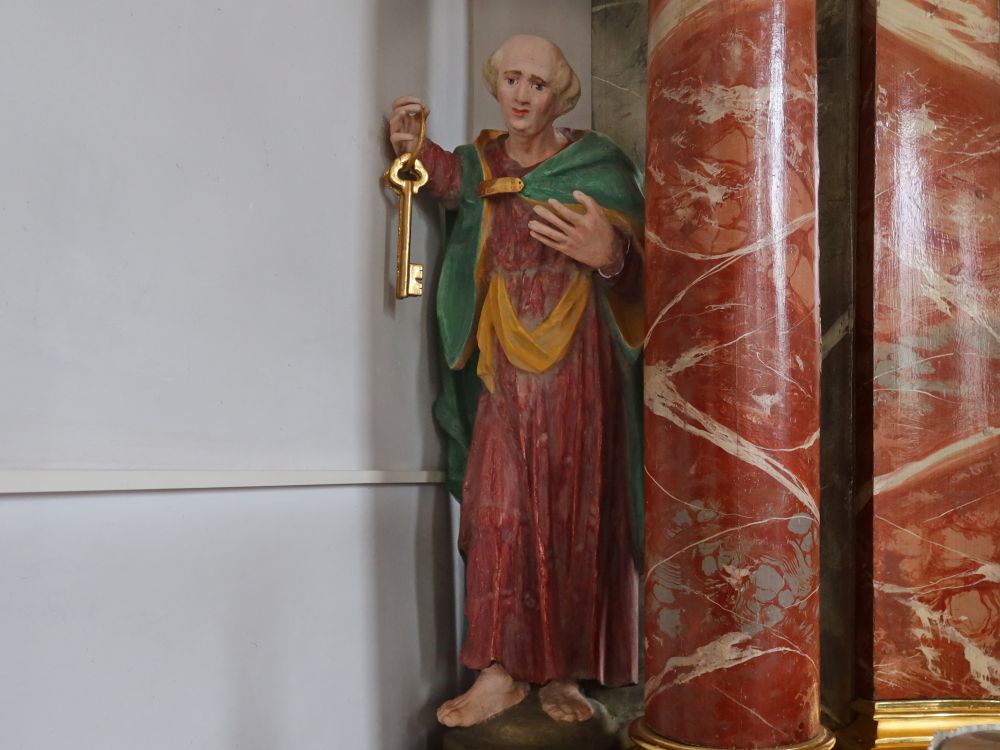 Heiligenfigur mit Schlüssel