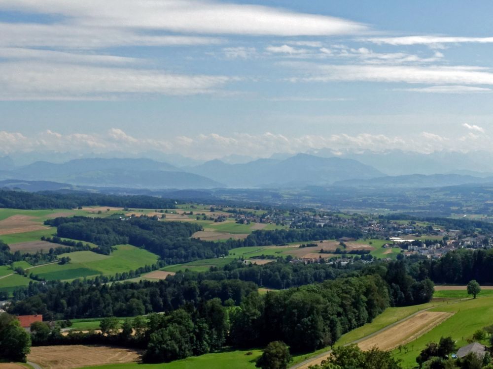 Blick Richtung Zugersee und Rigi