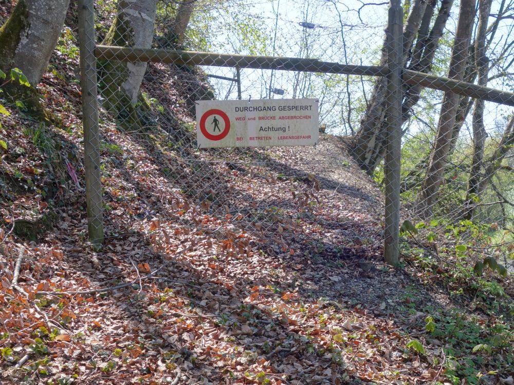 Absperrung Thurweg