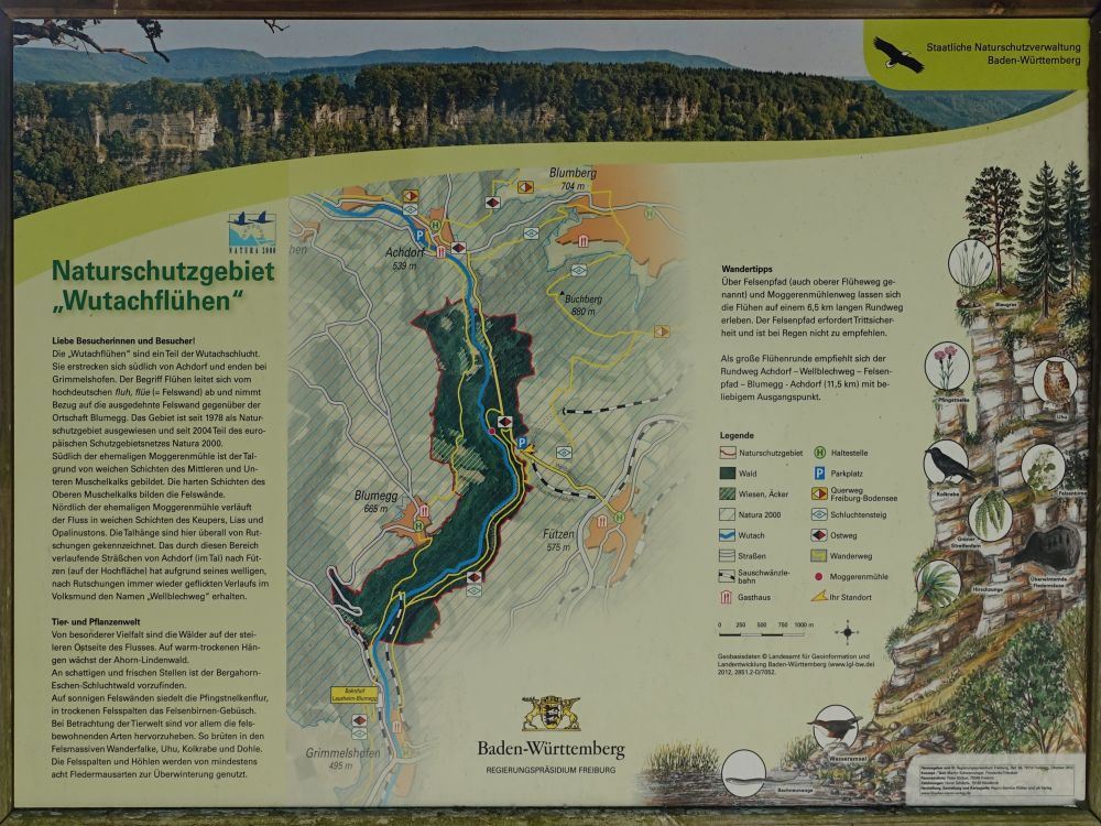 Infotafel zum Naturschutzgebiet