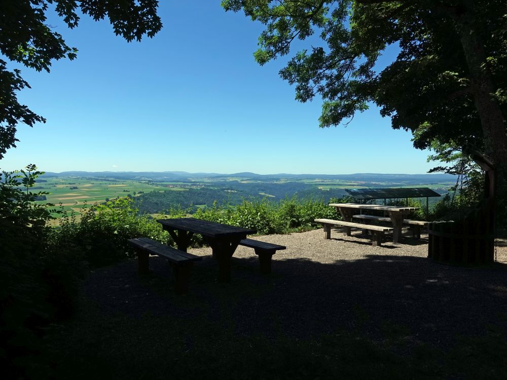 Rastplatz und Aussicht vom Buchberg