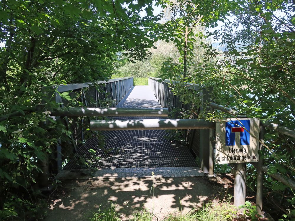 Steg zur Insel beim Eggwiler Sporen