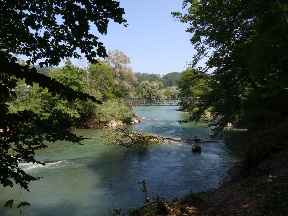 Steg zur Insel beim Eggwiler Sporen