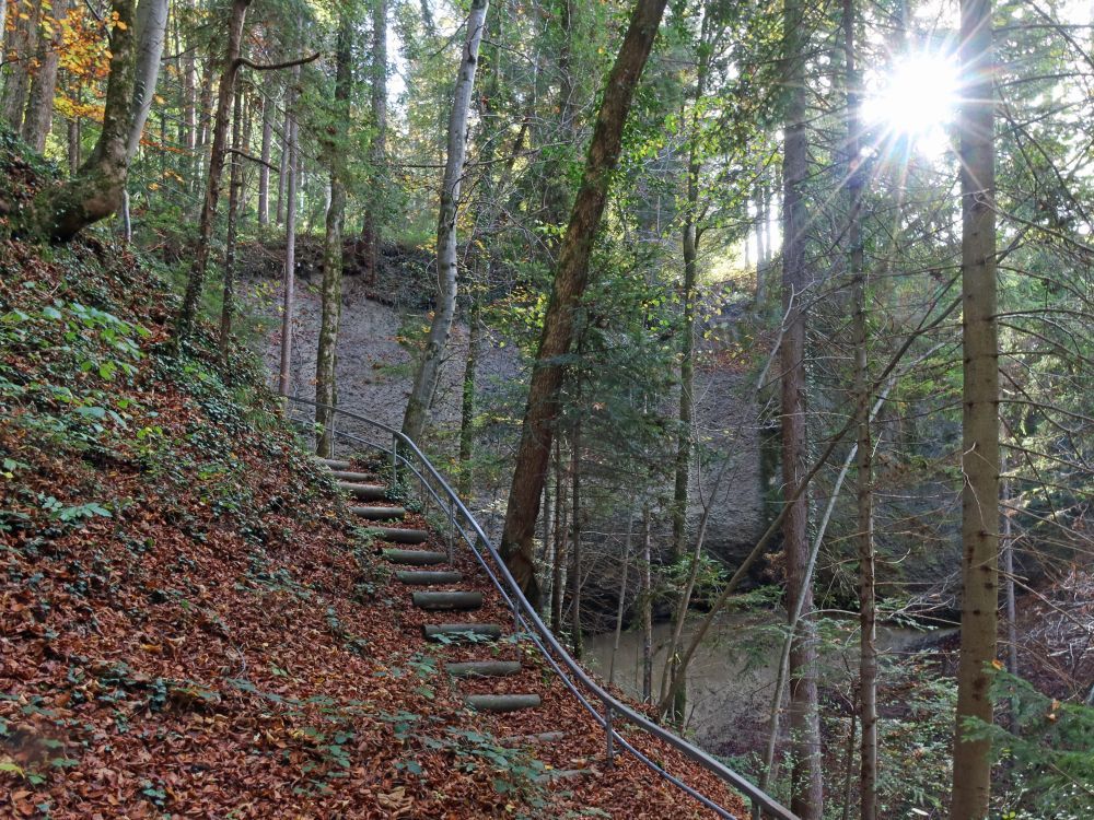 Treppe und Gegenlicht