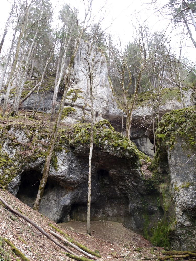 Felsengalerie unterhalb Burg Wildenstein