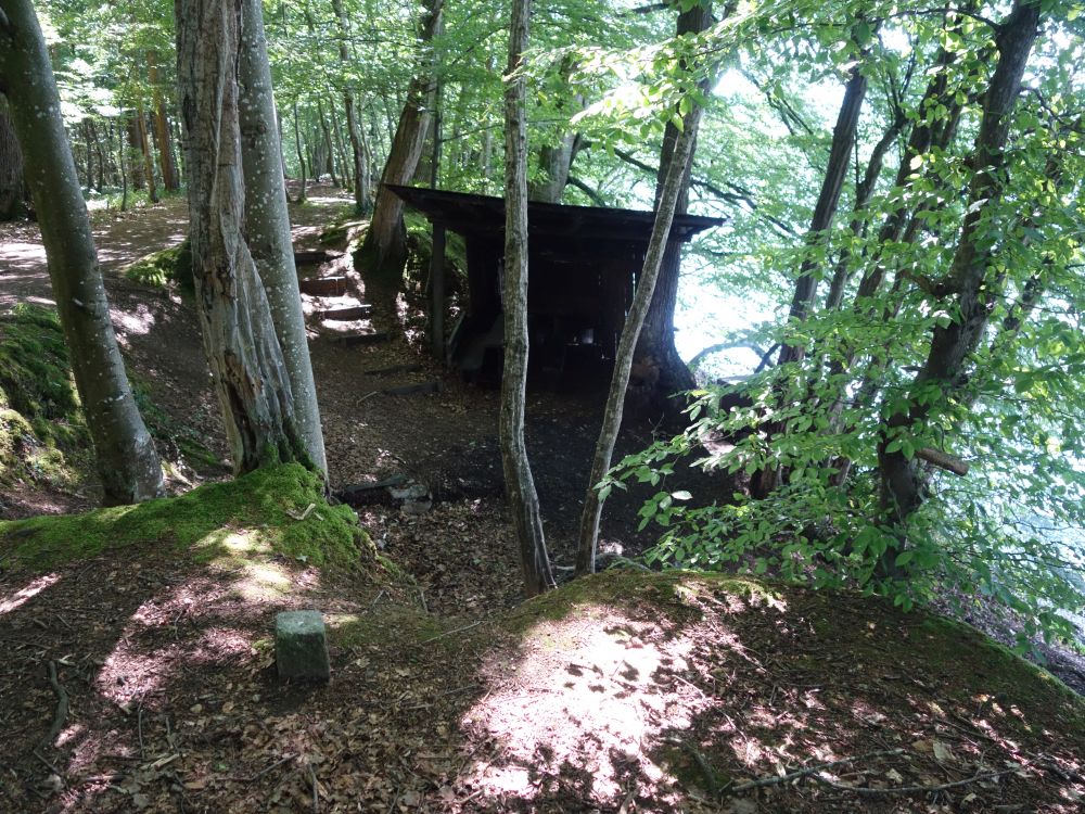Schutzhütte am Rheinufer