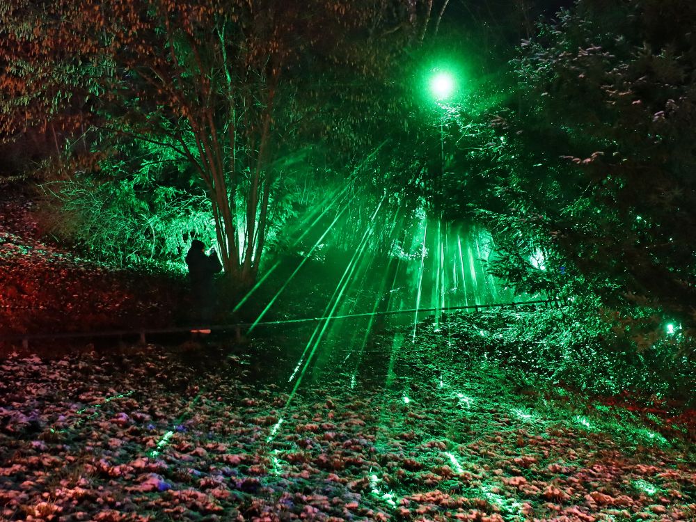 grüne Laserstrahlen