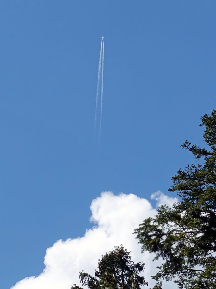 Flugzeug am Himmel