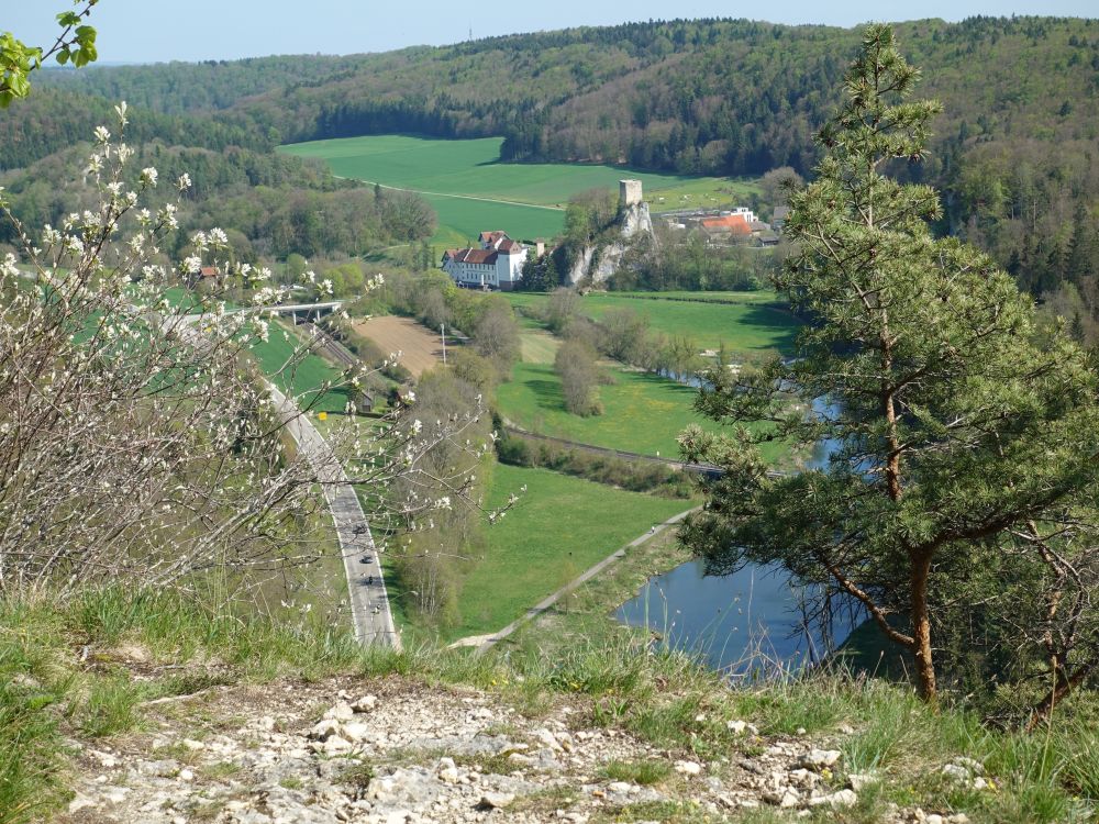 Blick vom Teufelslochfelsen auf Dietfurt