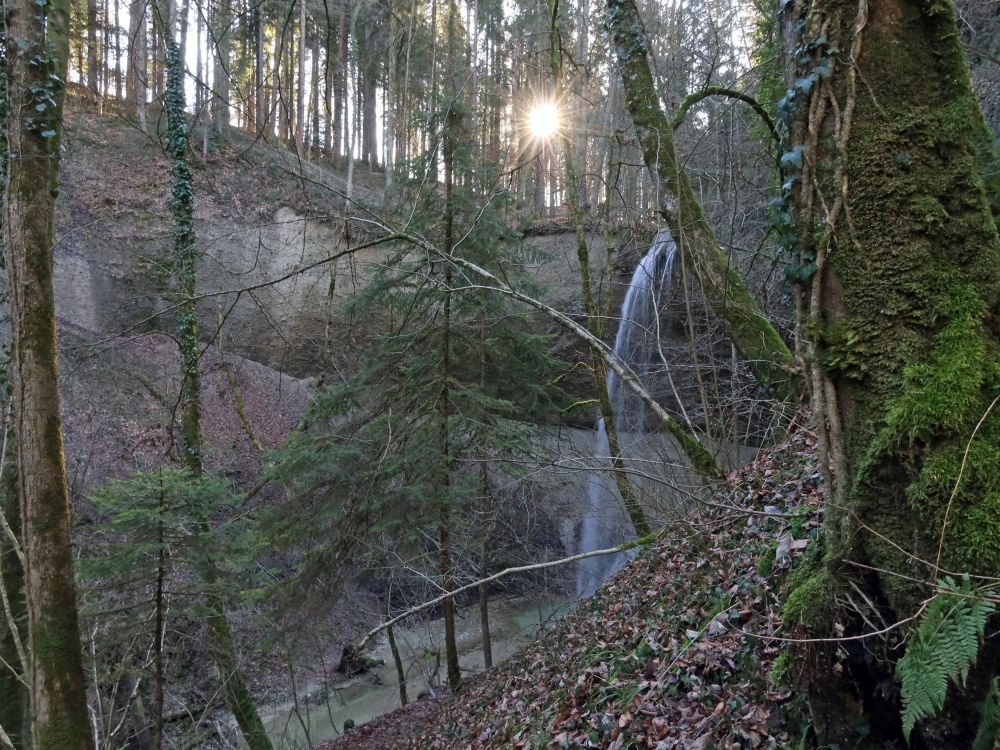 Giessenfall mit Sonnenstern