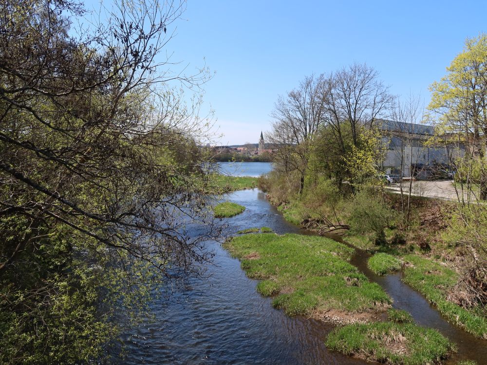 Kofenweier und Kirchturm Hüfingen