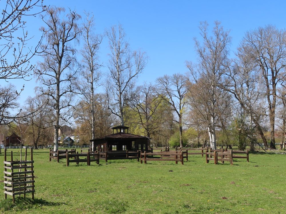 Stall auf einer Pferdekoppel