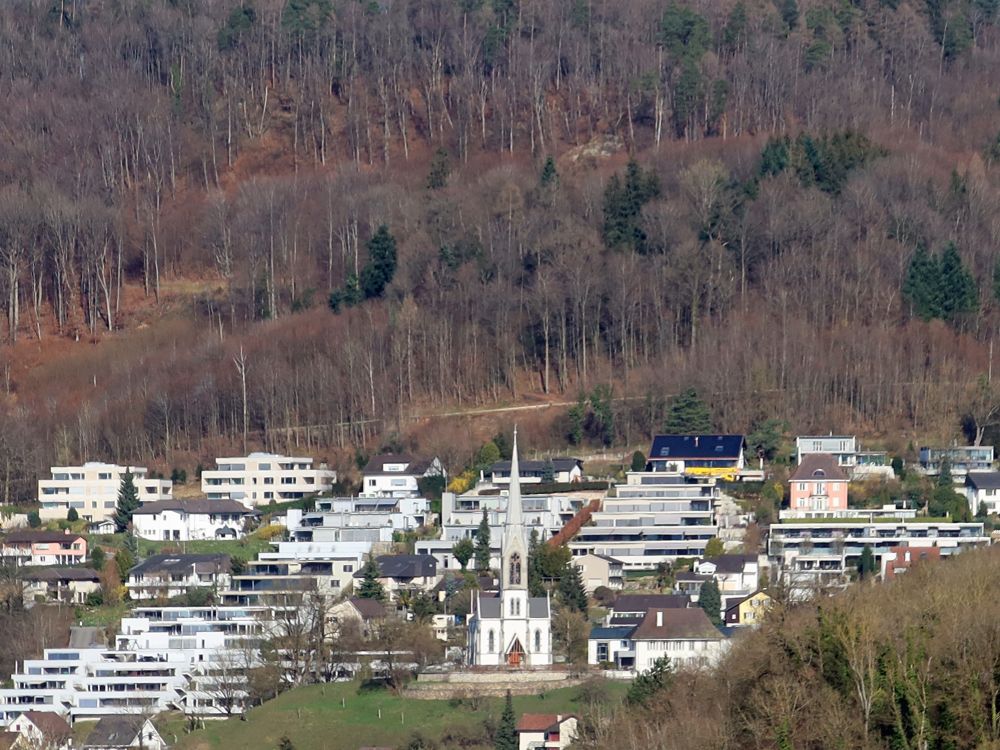 Kirche und Terrassenhäuser Gebensdorf