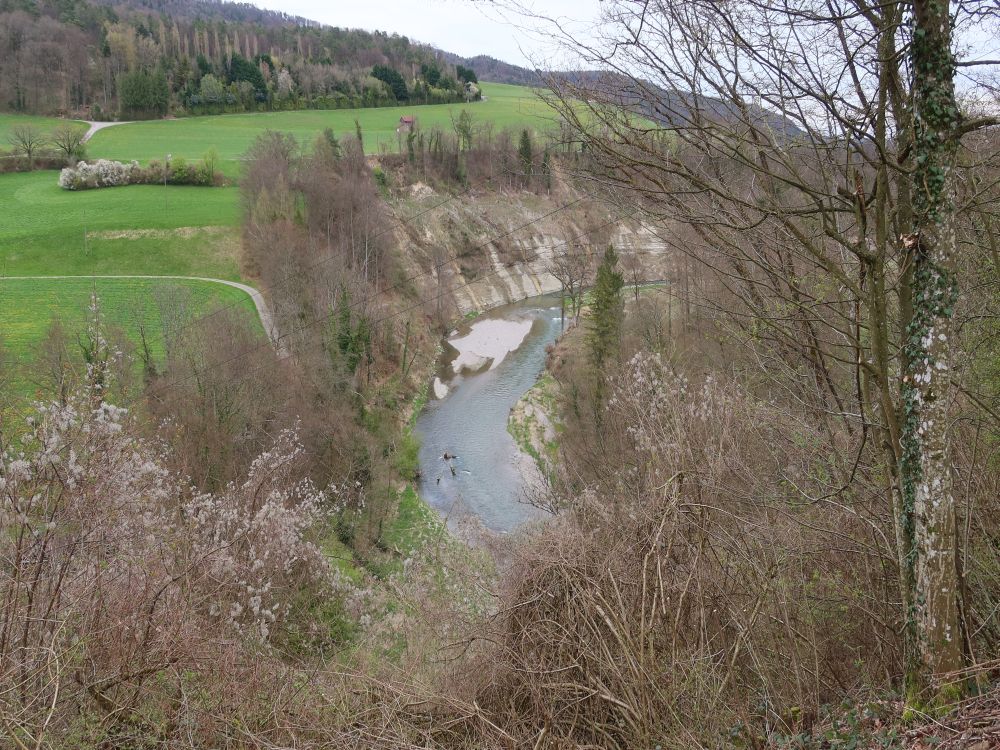 Blick zur Töss hinab