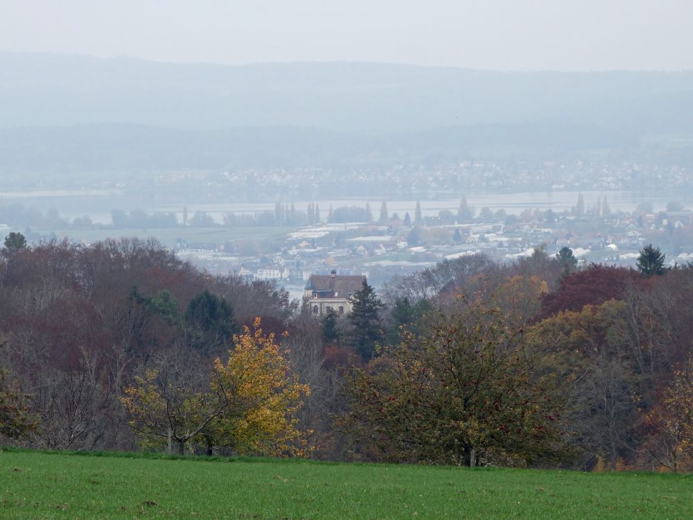 Blick über Schloss Salenstein zur Reichenau