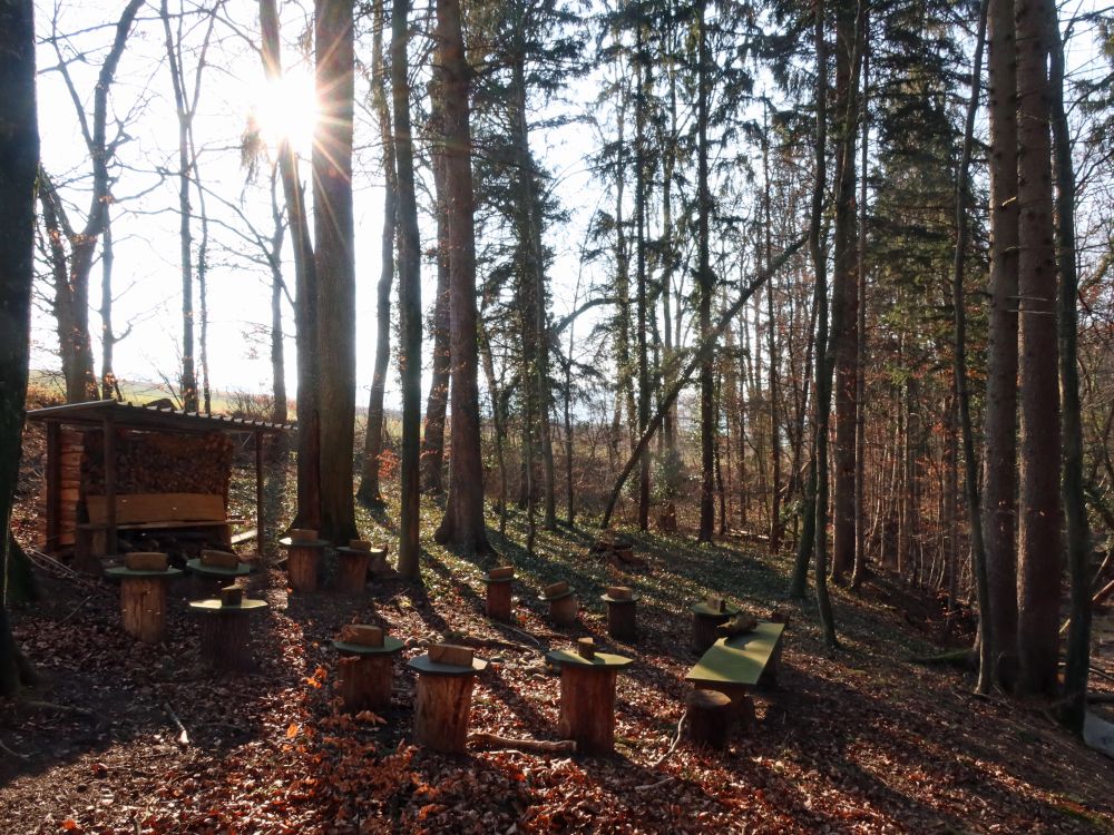 Grillplatz und Sonne