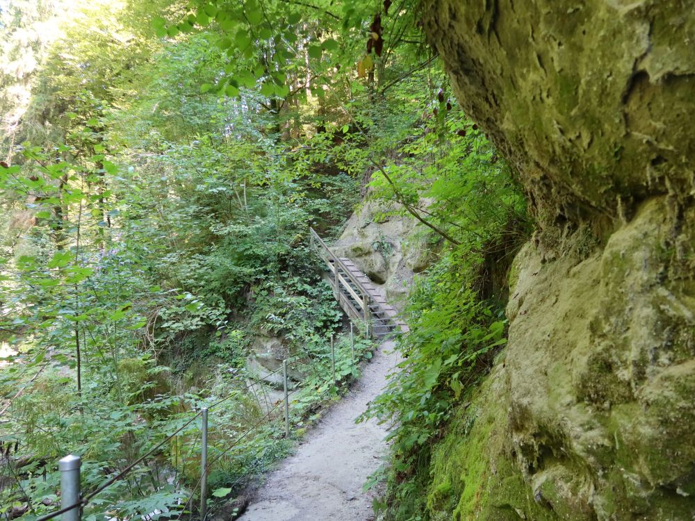 Treppe am Fels