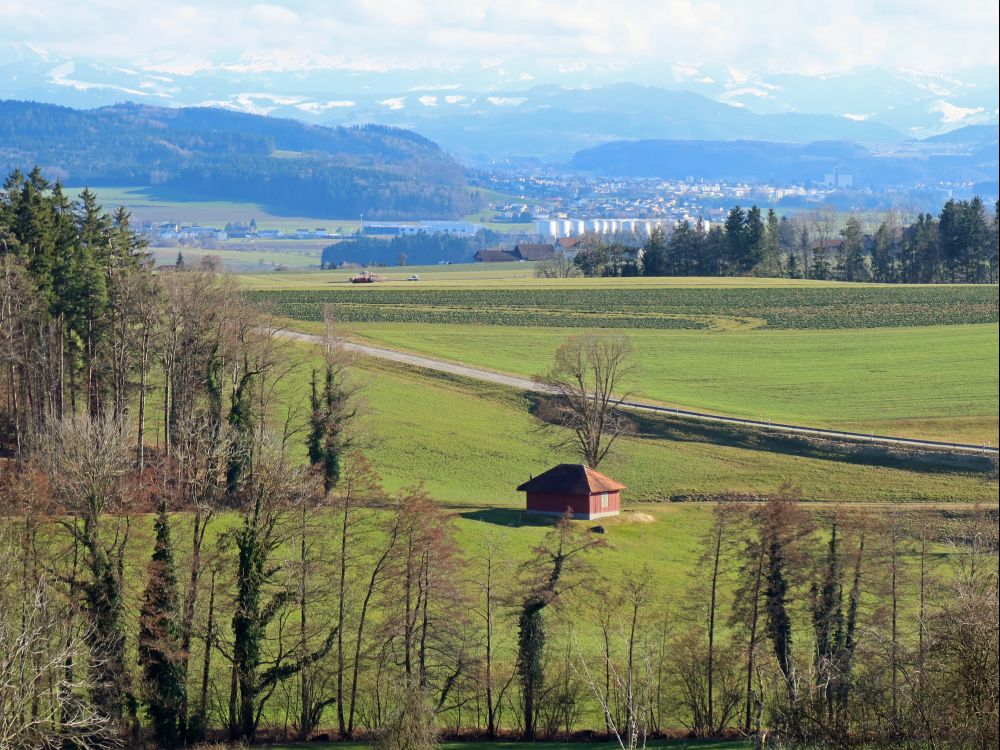 Hütte bei Obermatt und Alpen