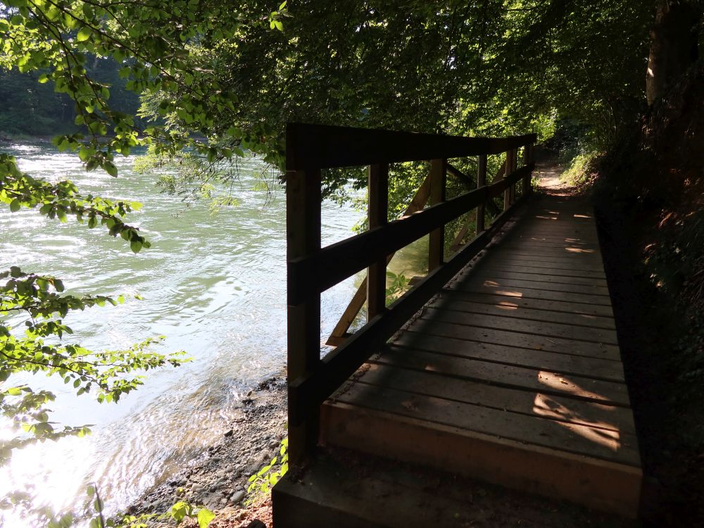 Holzsteg am Reussufer