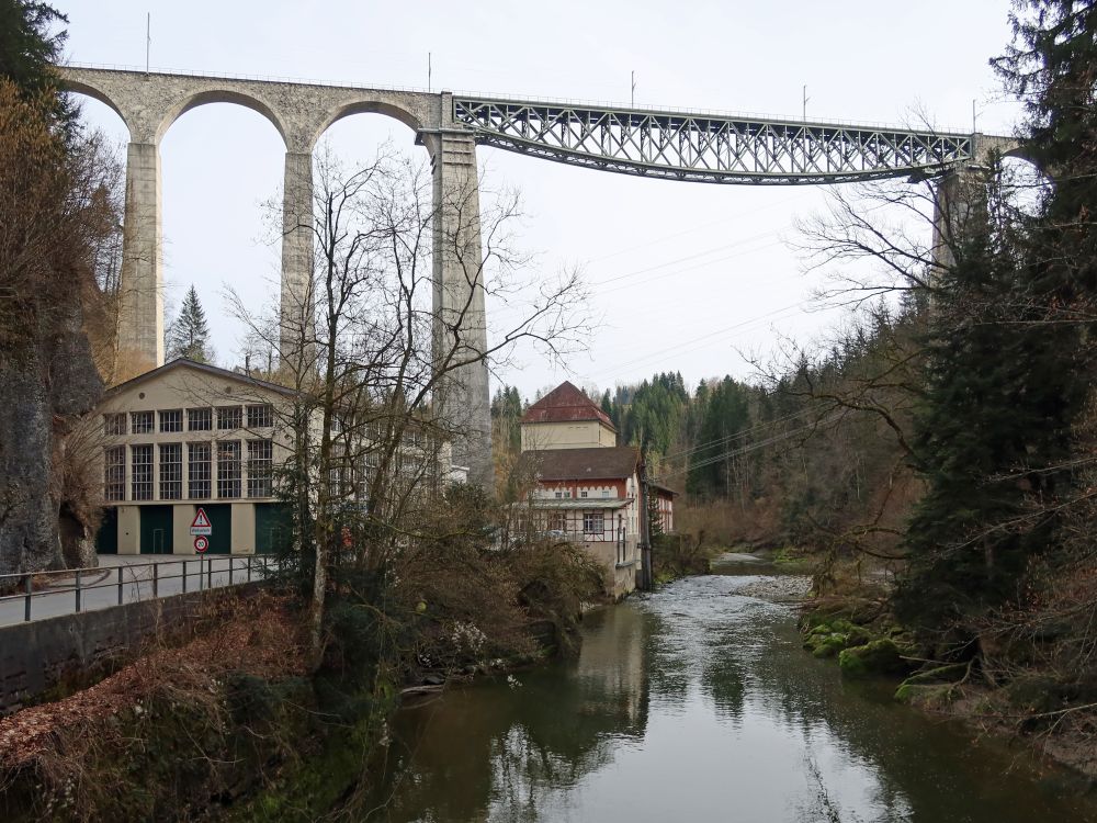 Sitterviadukt SOB und Kraftwerk Kubel