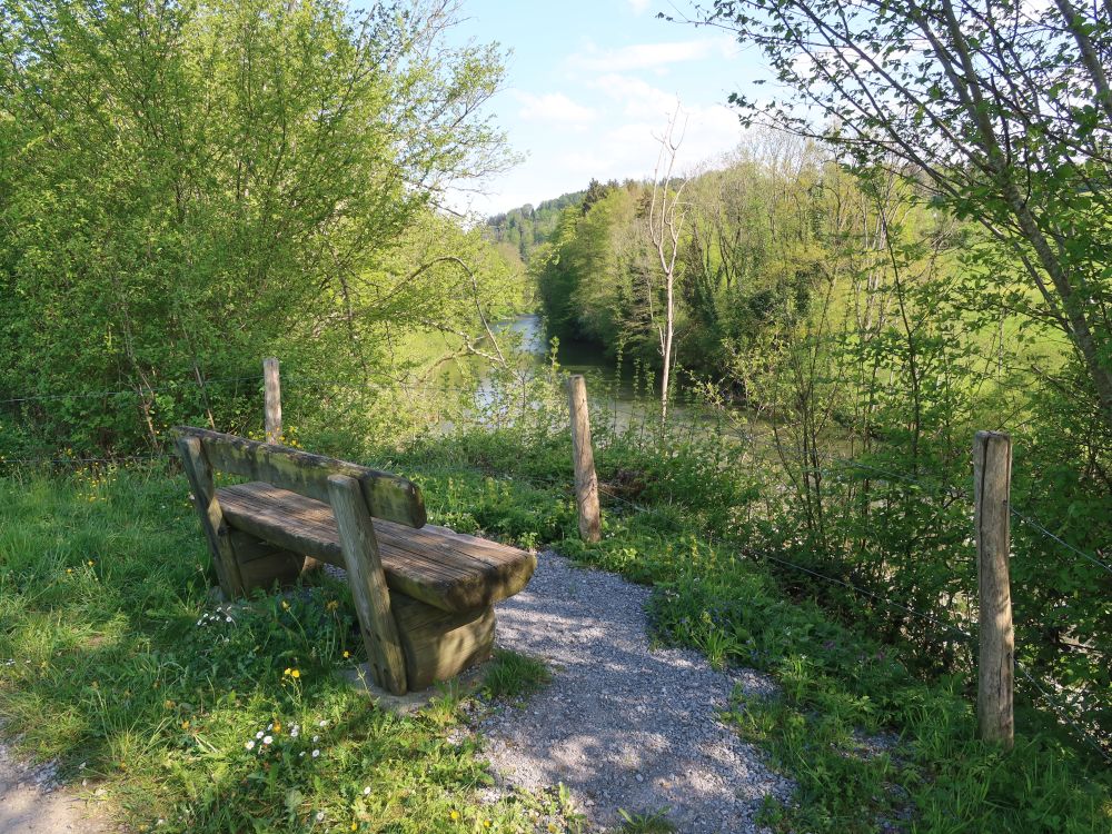 Sitzbank mit Blick auf die Sitter