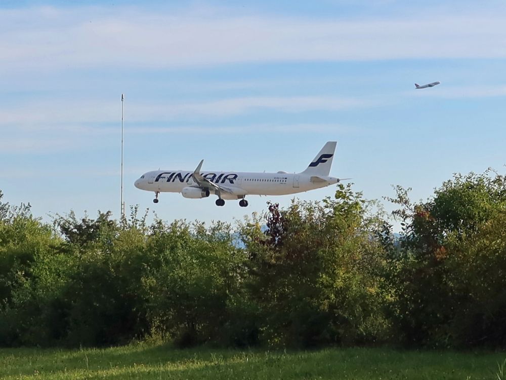 Flugzeug im Landeanflug