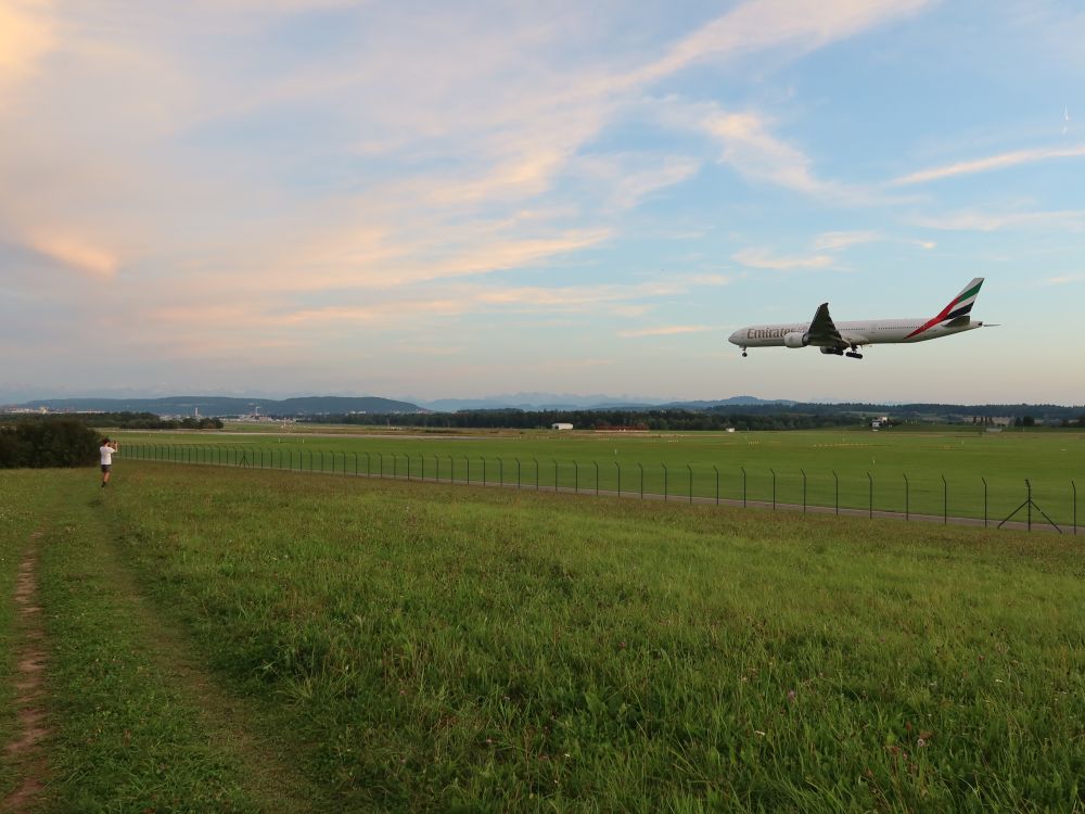 Flugzeug im Landeanflug