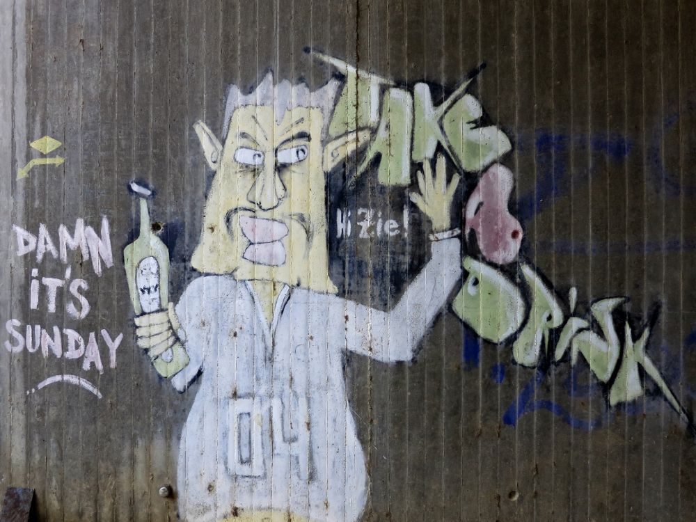 Graffiti in Autobahnunterfhrung