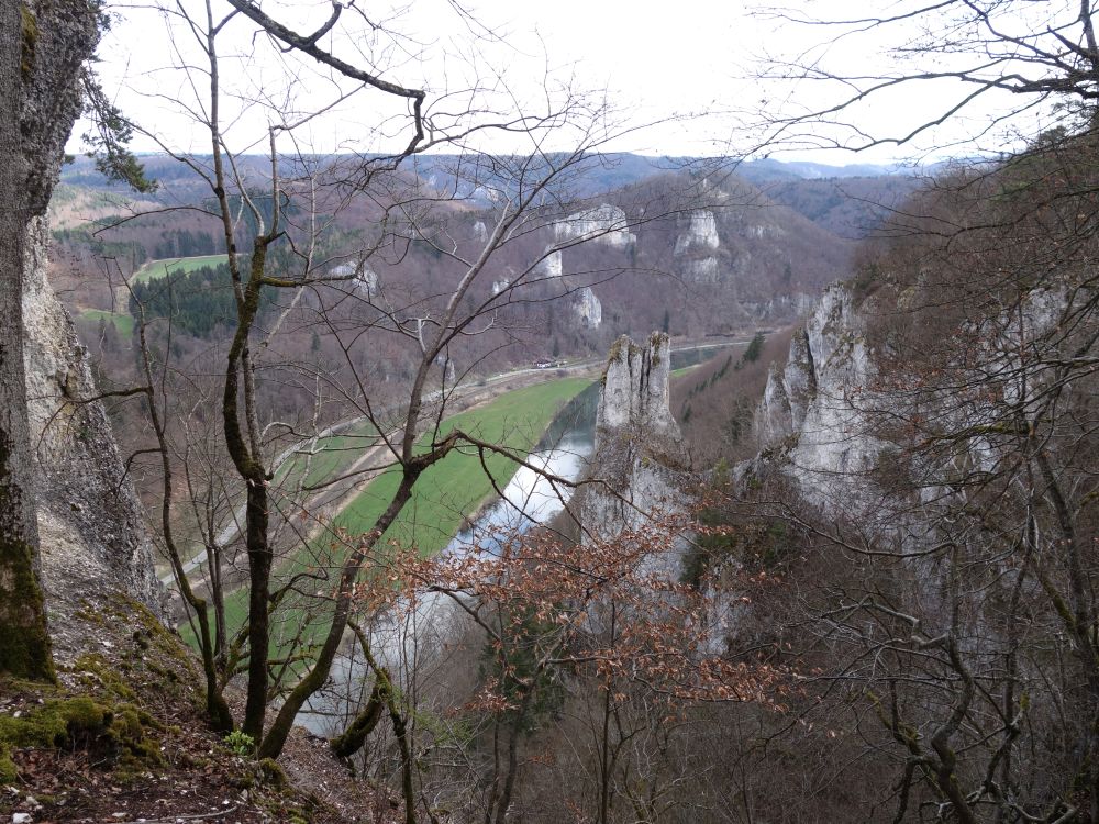 Blick vom Lenzenfels zum Falkenstein