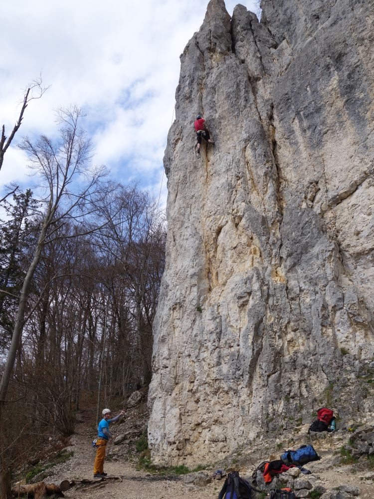 Kletterer in der Falkenwand