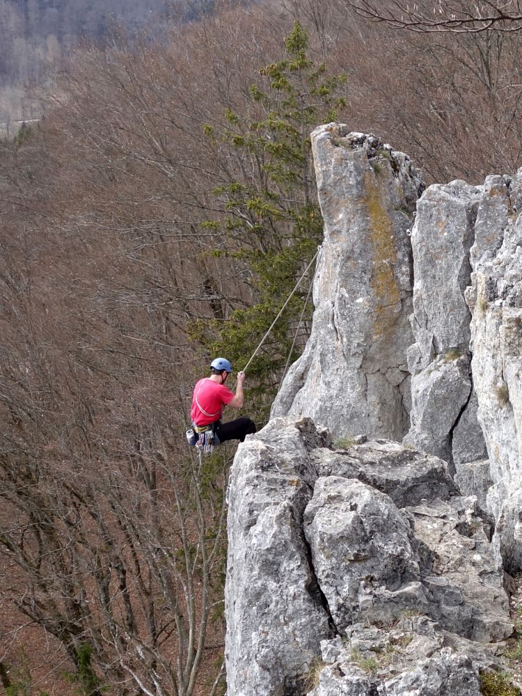 Kletterer in der Falkenwand