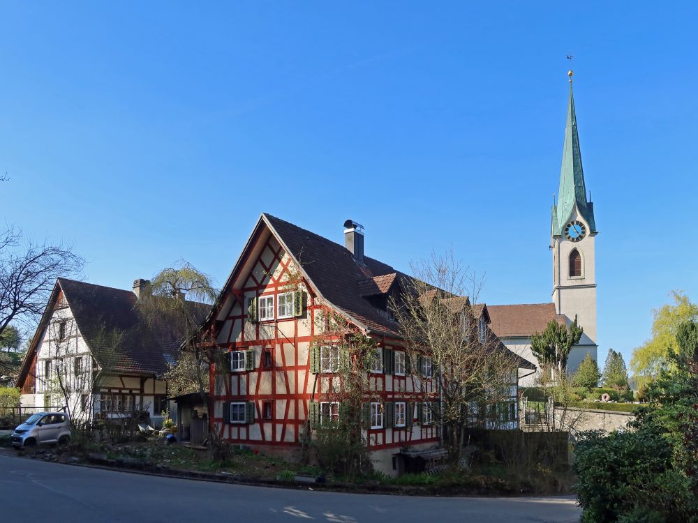 Fachwerkhaus und Kirche