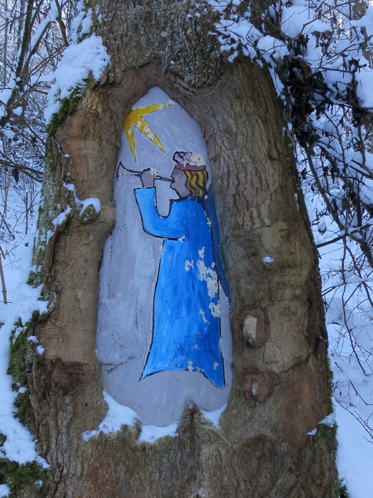 Gemälde im Astloch