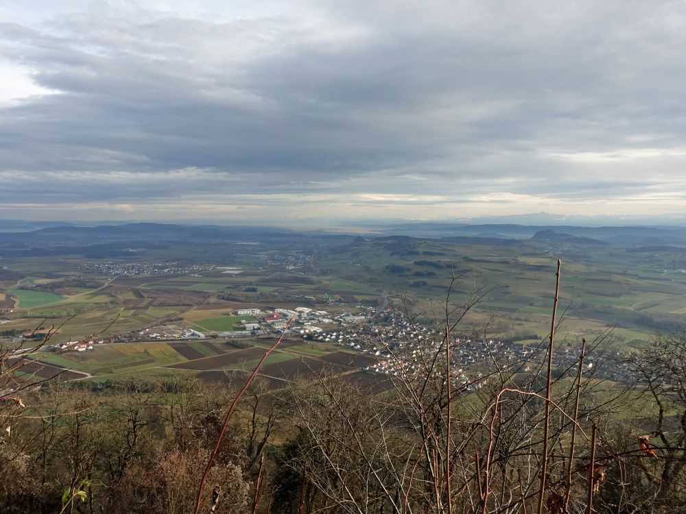 Blick Richtung Bodensee mit Hohentwiel und Säntis