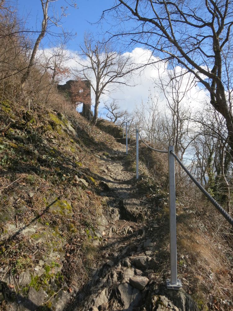 Aufstieg zur Ruine Hohenkrähen