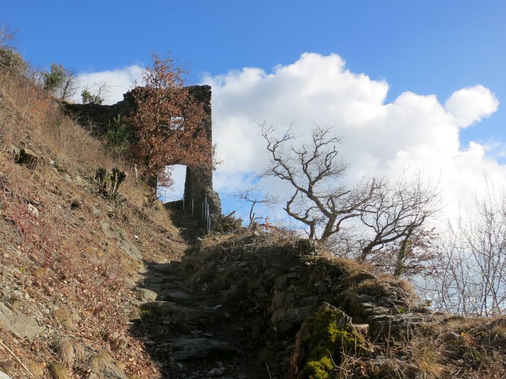 Aufstieg zur Ruine Hohenkrähen