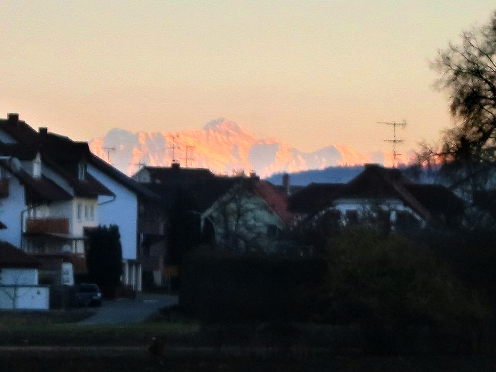 Fernsicht zum Säntis am Abend