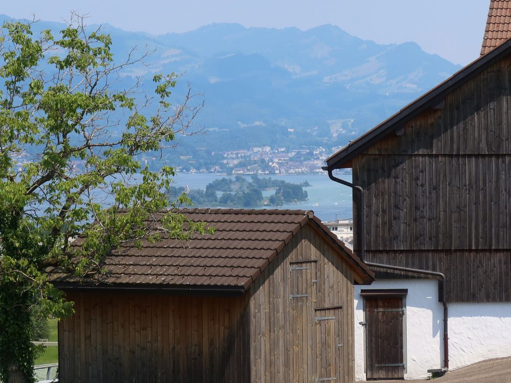 Ufenau überm Scheunendach