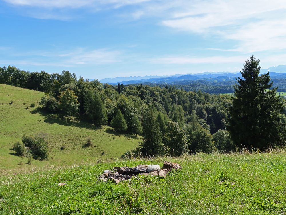 Feuerstelle mit Alpenblick (Churfirsten)